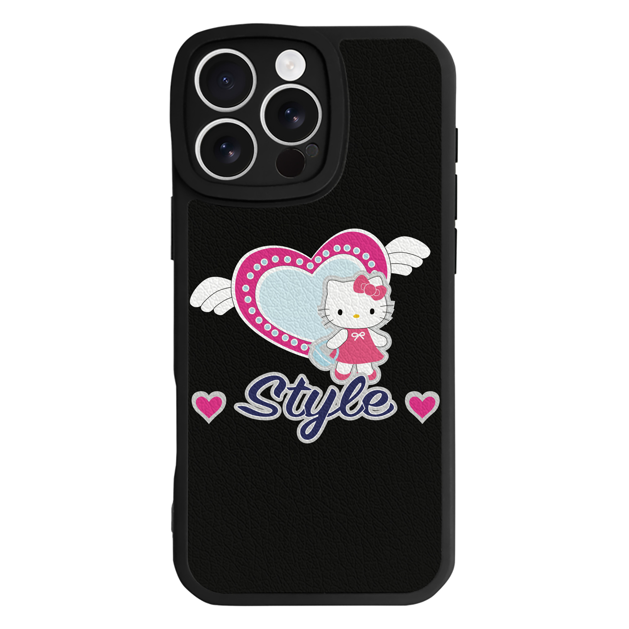 （画像用） Hello Kitty ハローキティ 【iPhone 16シリーズ対応】シリコンスマホケース（レザー調） 材質：シリコン
